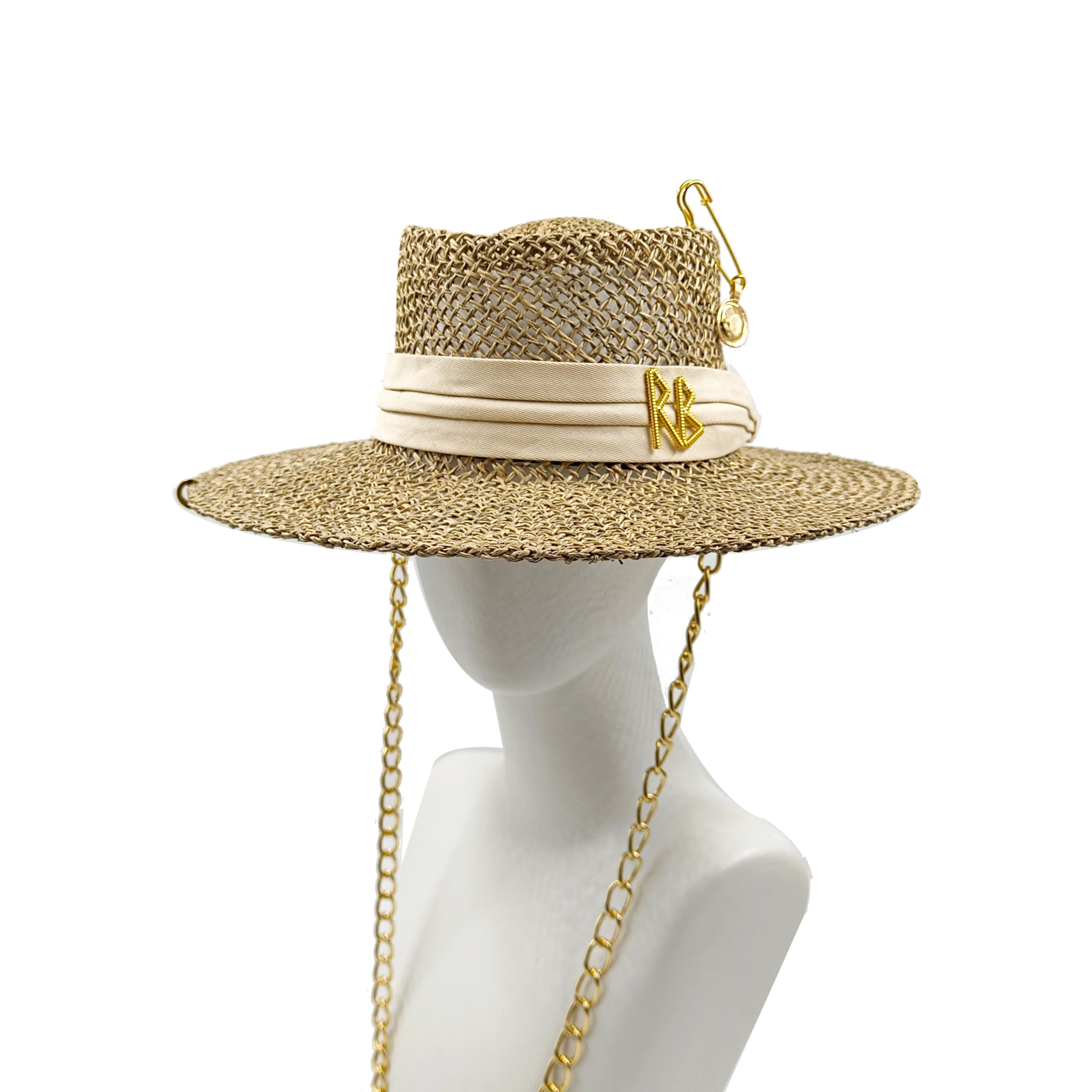 Top Trends: Summer Sun Hat Bumpy Top French Straw Hat Women&#039;s Chain Decorative Straw Hat Holiday Shade Hat Punk Style Летняя шляпа  Shoppable Styles