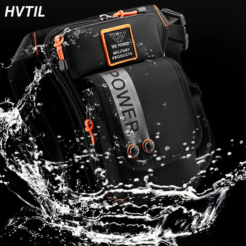 Top Trends: HVTIL New Men Designer Luxury Chest Bag Fashion Outdoor Sport Small Waist Packs Travel Cycling Leg Bag Large Capacity Waterproof Shoppable Styles