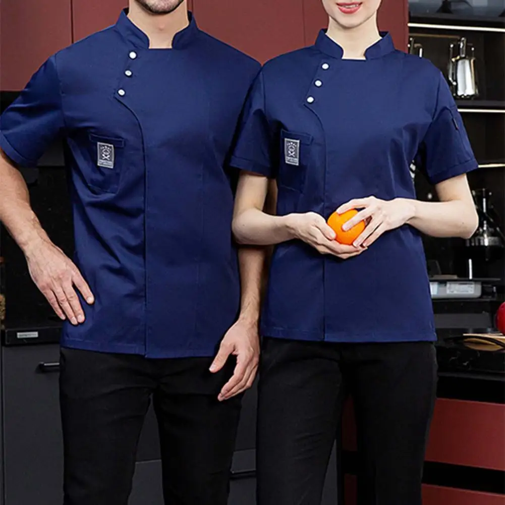 Top Trends: Chef Top Quick Dry Uniform Unisex Restaurant Cooking Clothes Uniform Breathable Thin Bakery Chef Top Canteen Clothes Shoppable Styles