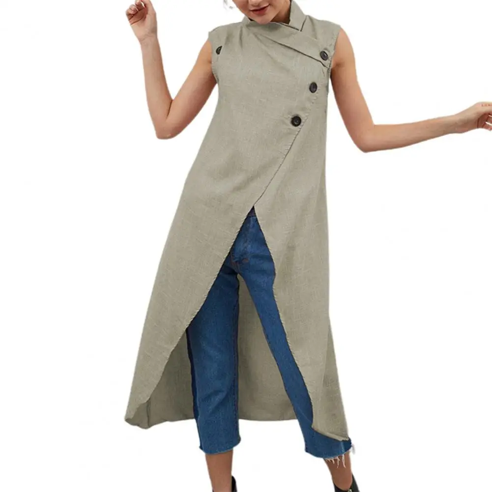 Top Trends: 2022 Summer Women Long Shirts Cross Asymmetrical Summer Solid Color Single Breasted Tunic Top Streetwear Office Ladies Clothing Shoppable Styles