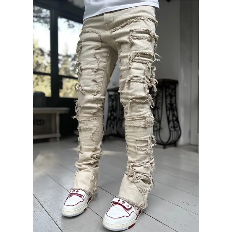 Top Trends: Spring Autumn Men Pink Jeans Pants Hip Hop Y2K Jeans US EURO Men's Trousers Clothing Ropa Hombre Shoppable Styles - Image 3