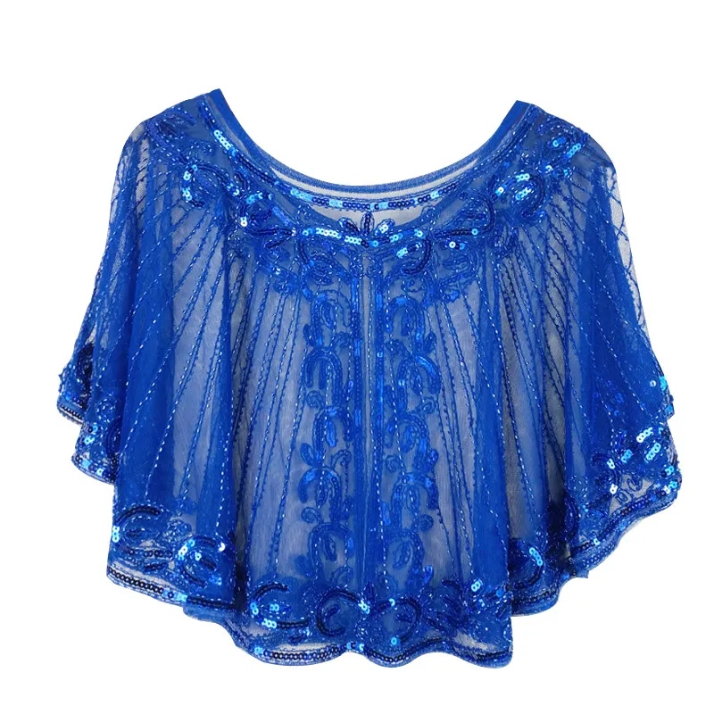 Top Trends: Summer Solid Color Woman Lace Knitted Cardigan Female Geometric Beaded Cloak Sequins Capelet Fringes O-Neck Office Lady Elegant Shoppable Styles