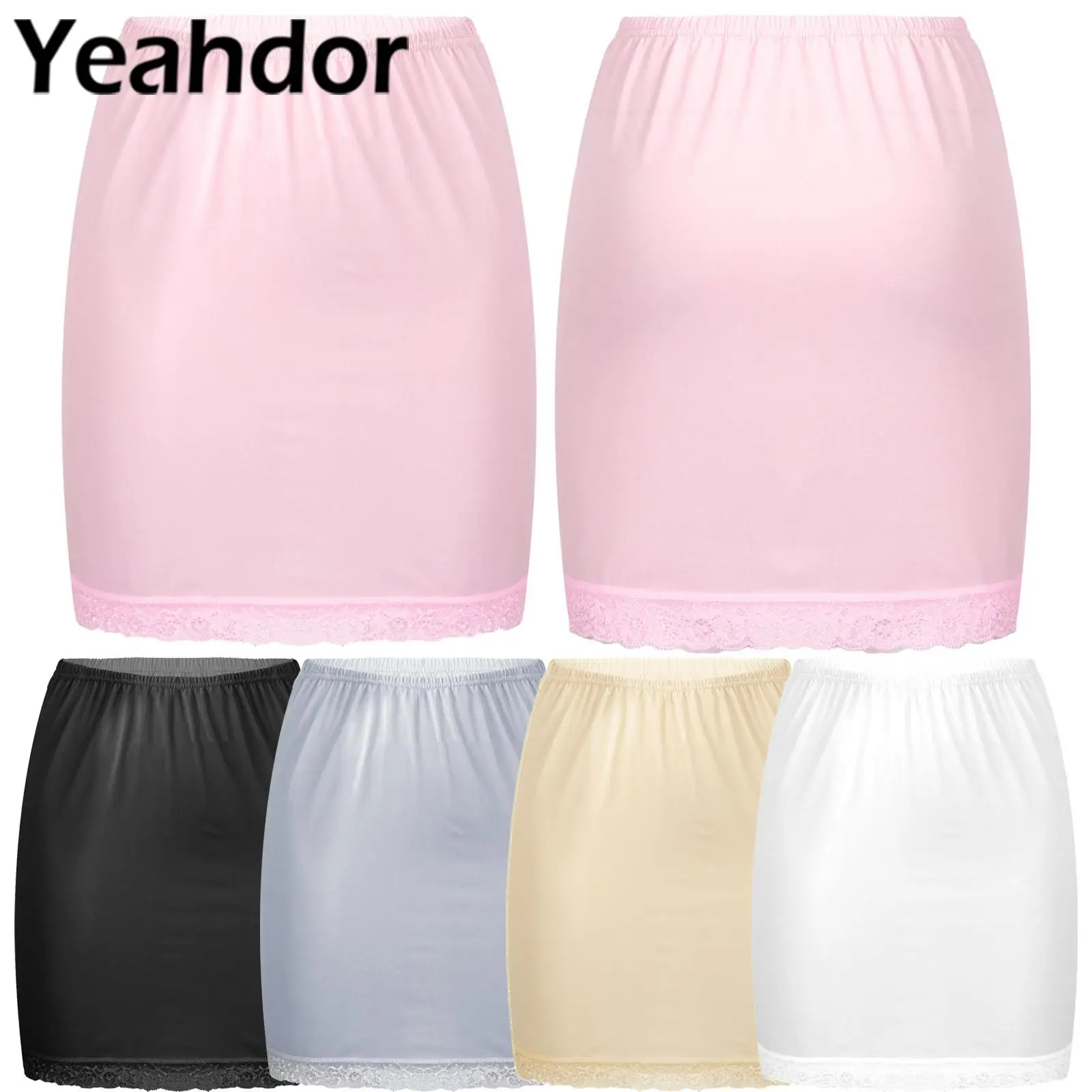 Top Trends: Women High Waist Underskirt Casual Party Crinoline Petticoat Woman's Femme Half Slip Skirts Underdress For Wedding Accessories Shoppable Styles