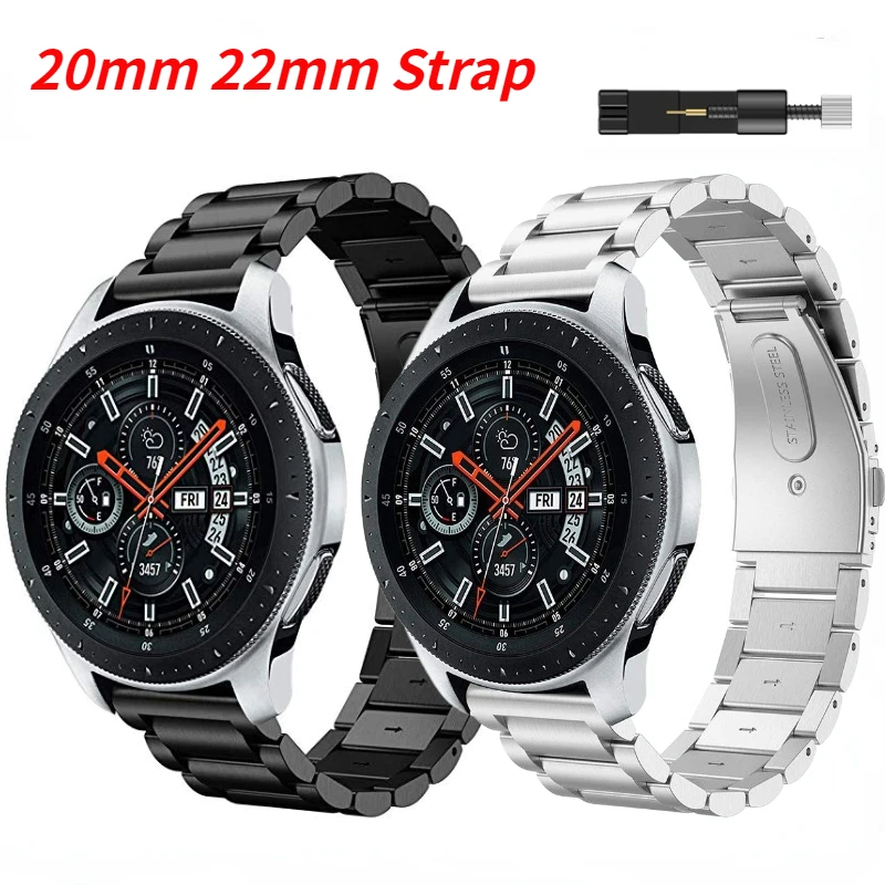 Top Trends: 22mm 20mm Metal Strap For Huawei GT2 / Amazfit GTR Samsung Galaxy Watch 3 Stainless Steel Bracelet Wristband For Samsung Watch 5 / 4 Shoppable Styles