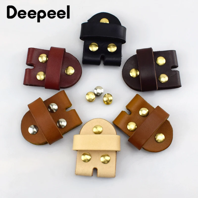 Top Trends: 1pc 3.8cm Deepeel High Quality Men&#039;s Belt Pin Buckles Connection Leather Solid Brass Belts Buckle With Rivet DIY Craft Decor Shoppable Styles