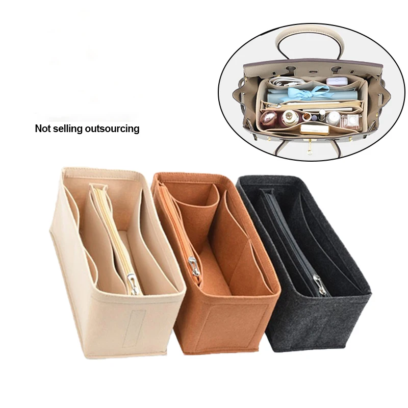 Top Trends: Portable Cosmetic Felt Organize Insert Bags Storage Travel Inner Fits For Birkins 25 30 35 In Bag Cosmetic Makeup Handbag Shoppable Styles