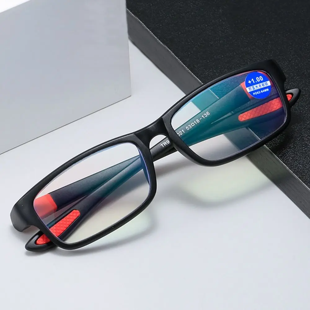 Top Trends: Reading Glasses Men Women Sports Anti-blue Light Reading Eyewear Black Red TR90 Frame Presbyopia Eyeglasses + 100 To+ 400 Glasses Shoppable Styles - Image 4