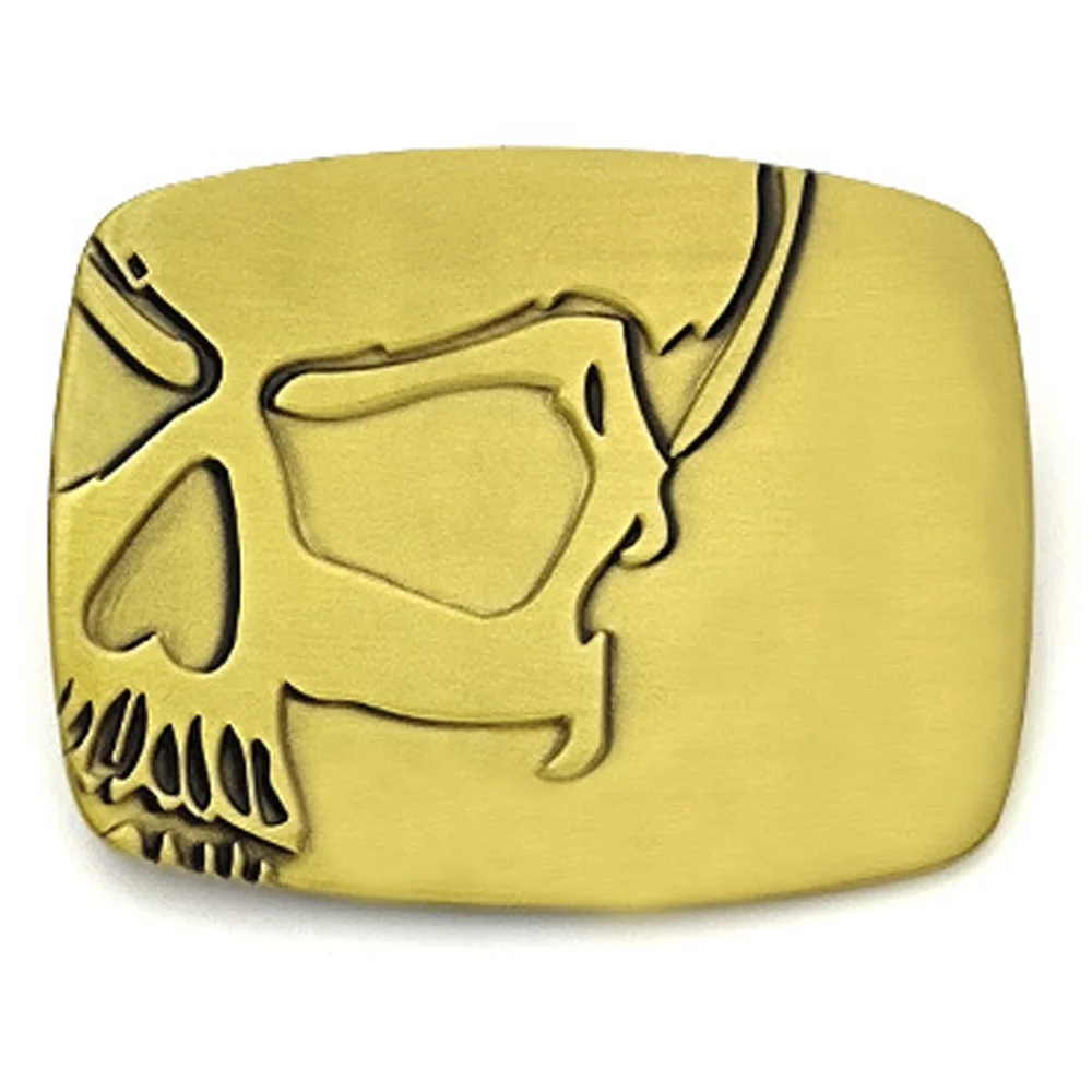 Top Trends: Skull Belt Buckles For Men Western Cowboys Luxury Brand High Quanlity Alloy Metal Flat Evillas Para Cinturon Hombre Dropshipping Shoppable Styles