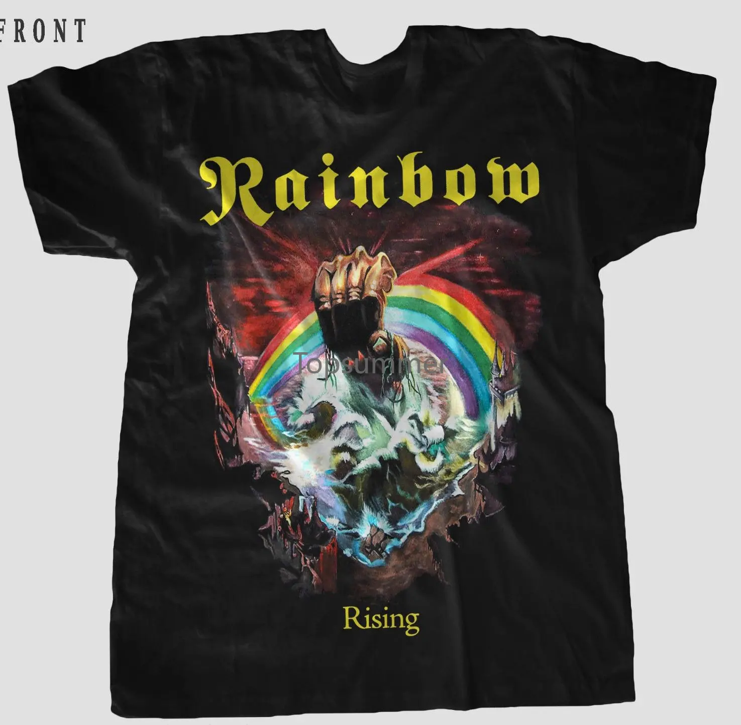 Top Trends: Rainbow Rising Heavy Metal Deep Purple Whitesnake Black T Shirt Sizes S To 7Xl T-Shirt Short Sleeve Mens Shoppable Styles