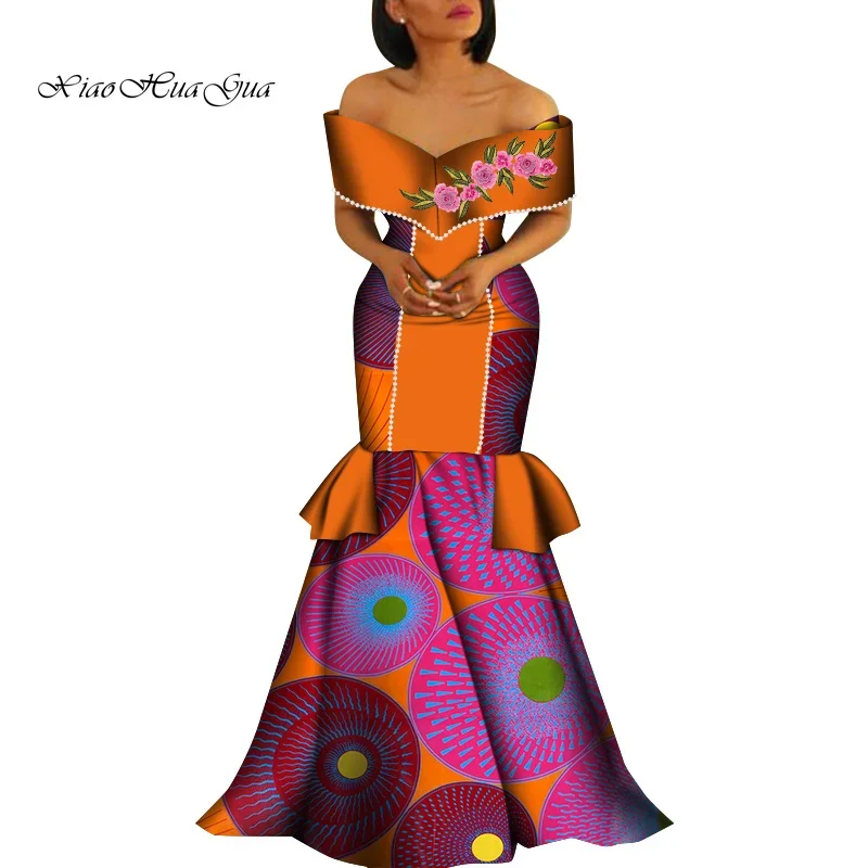 Top Trends: Long Maxi Dresses For Women Elegant Off Shoulder Evening Party Ankara Dresses African Print Plus Size African Clothing WY8262 Shoppable Styles