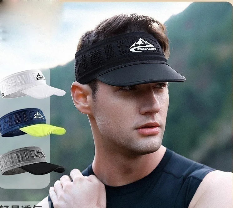 Top Trends: Summer Hat New Cap Men Outdoor Running Mountaineering Absorbent Breathable Sports Headband Empty Top Sun Protection Shoppable Styles