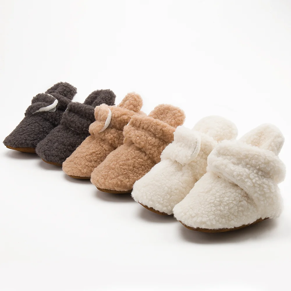 Top Trends: Baby Socks Winter Baby Boy Girl Booties Fluff Soft Toddler Shoes First Walkers Anti-slip Warm Newborn Infant Crib Shoes Moccasin Shoppable Styles