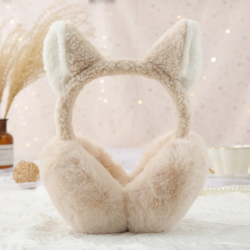 Top Trends: Cute Elf Cat Ear Earmuffs Women Winter Warm Ear Warmer Thermal Plush Headphones Earflap Outdoor Cold Protection Fluffy Ear Cover Shoppable Styles - Image 4