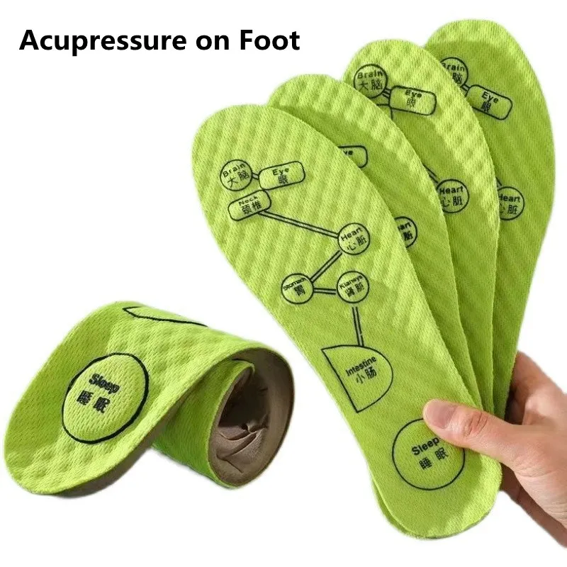 Top Trends: Acupressure On Foot Insoles For Shoes Breathable Deodorant Sport Insoles For Feet Pad Man Women Comfortable Running Shoe Sole Shoppable Styles