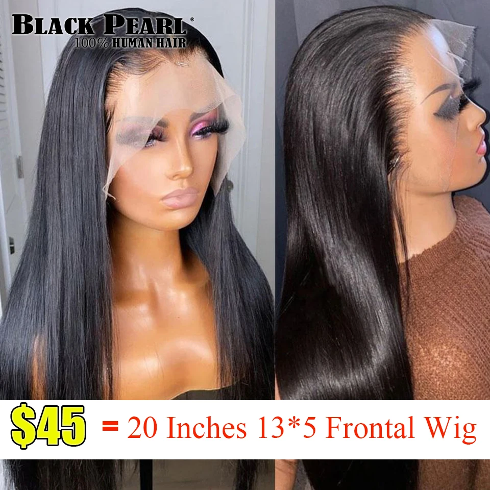 Top Trends: 20 Inches Lace Frontal Wig Brazilian Straight Transparent Lace Front Human Hair Wigs Glueless Wig Human Hair Ready To Wear Shoppable Styles