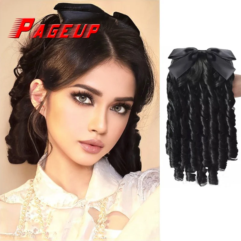 Top Trends: Synthetic Retro Princess Curly Ponytail With Comb Europen Puff Ponytail Clip In Hair Tail Natural False Hair Extension Fashion Shoppable Styles