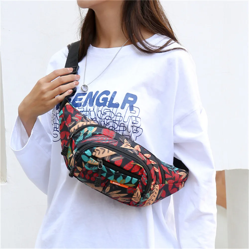 Top Trends: Printed Waist Bag Women Fanny Pack Large Capacity Belt Bag Crossbody Bag Mobile Phone Bag Pouch Women Men Wallet Coin Purse Shoppable Styles - Image 4