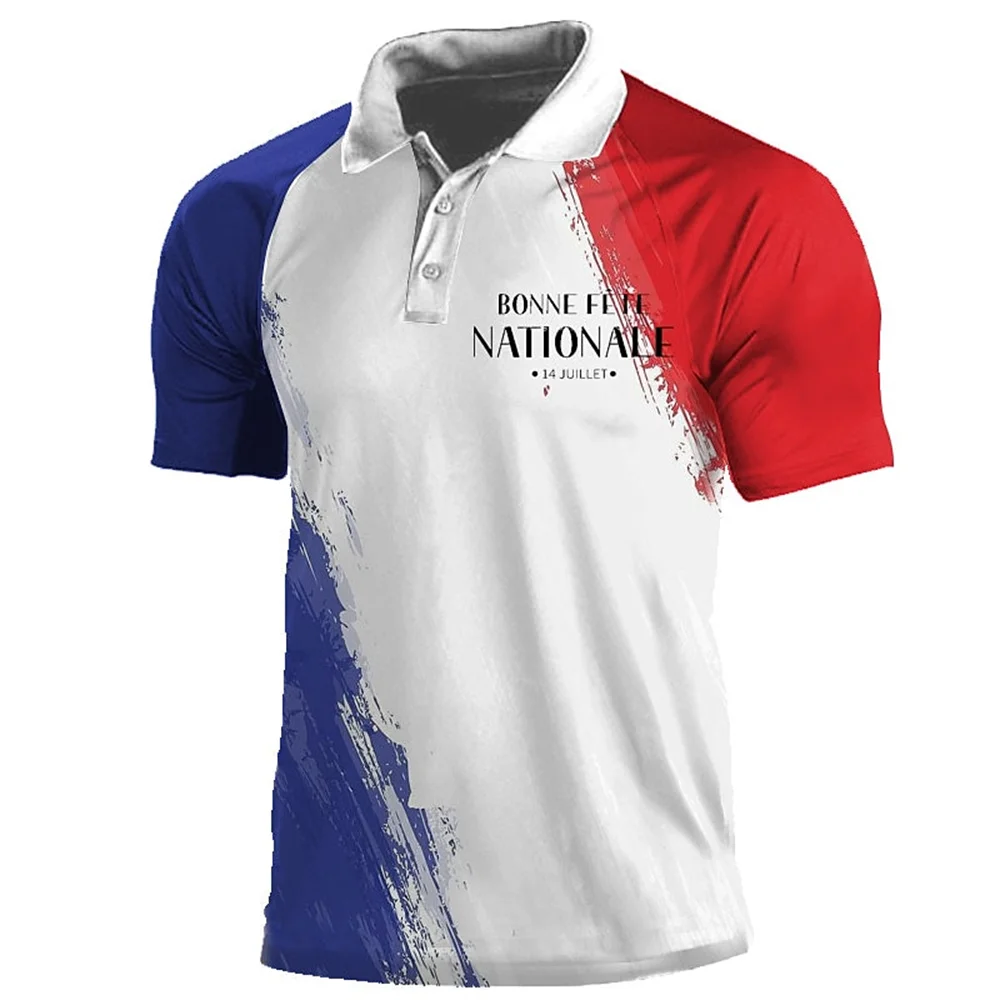 Top Trends: Summer Polo Shirt For Men Casual Short Sleeve Tops France T-Shirt Oversized Golf Shirt Fashion Stretwear Button Lapel Clothing Shoppable Styles