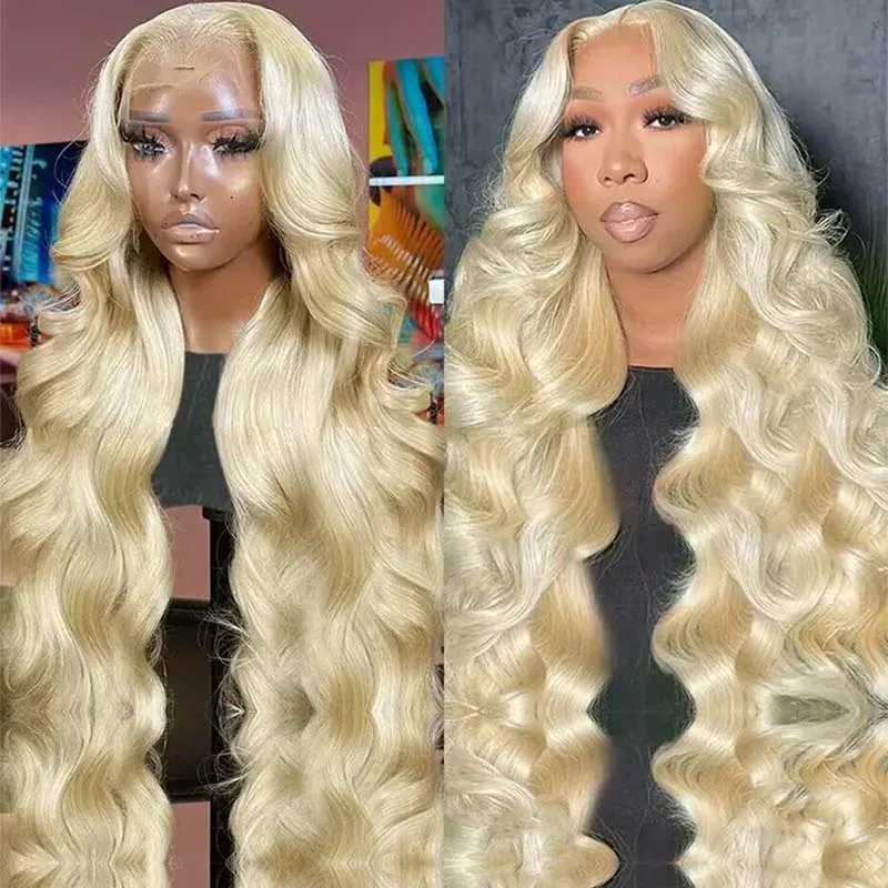 Top Trends: 30 Inch 613 Honey Blonde Color Body Wave 13x4 Lace Front Human Hair Wigs For Women Color Brazilian Remy HD Transparent Lace Wigs Shoppable Styles