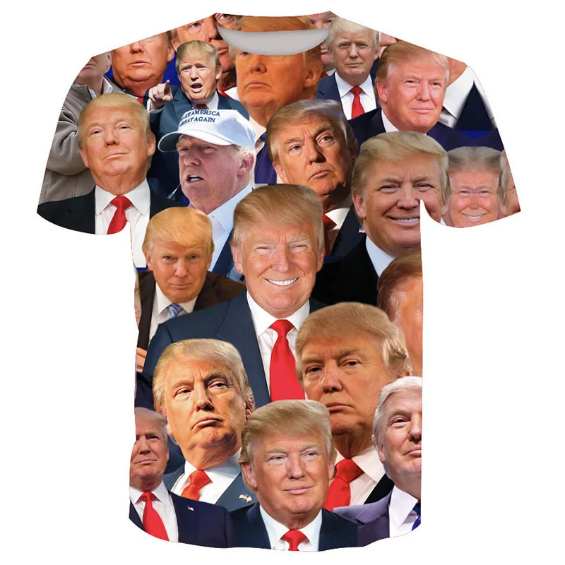 Top Trends: Source Factory New US Trump Expression 3D Print Men's T-Shirt Funny Outdoor Casual Top Shirt Shoppable Styles