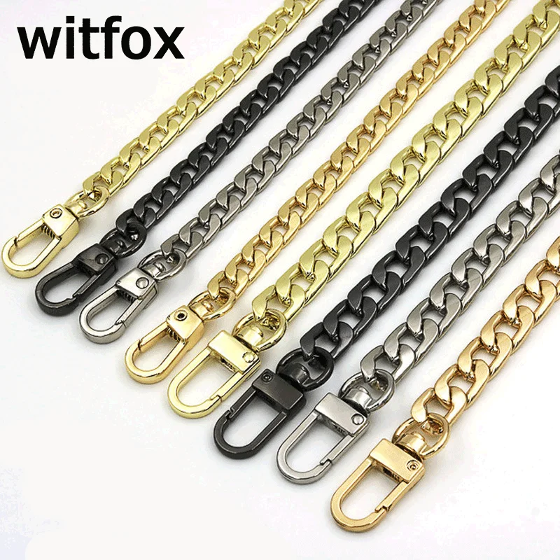 Top Trends: 20-160cm Metal Chain Ladies Bag Flat Width Purse Strap Handle Replacement For Handbag Shoulder 7mm Shoppable Styles