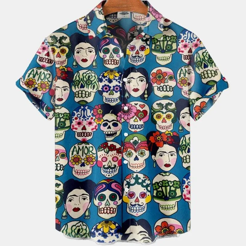 Top Trends: Men's Hawaiian Floral Social Casual Shirt Luxury Skull Theme Scene Harajuku Elegant Viking Leading Fashion Vintage Y2k Clothing Shoppable Styles