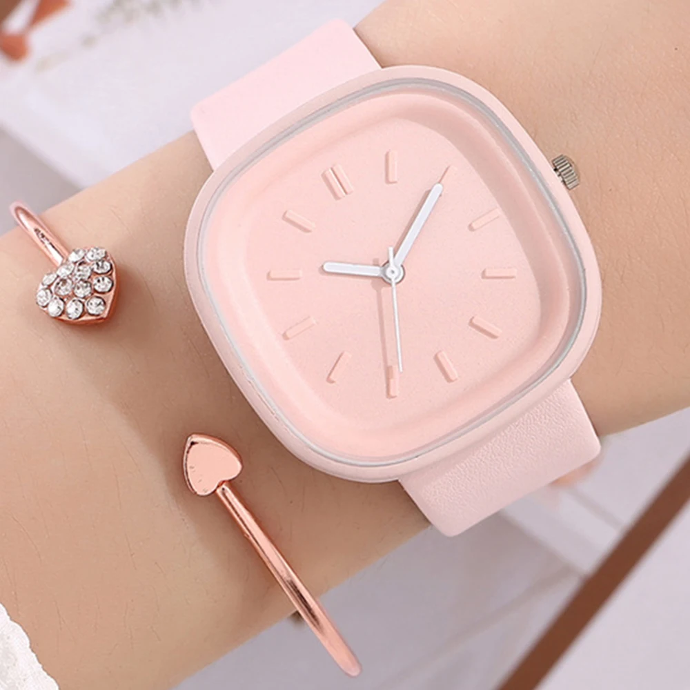 Top Trends: Simple Women’s Square Watches Luxury Brand Ladies Solid Quartz Watch Leather Straps Wristwatche Female Korean Clock Shoppable Styles