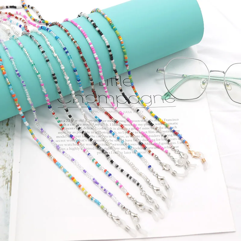 Top Trends: 1PC Colorful Beaded Sunglasses Strap Eyeglass Chain Cord Reading Glasses Chain String Holder Neck Cord Eyewear Glasses String Shoppable Styles