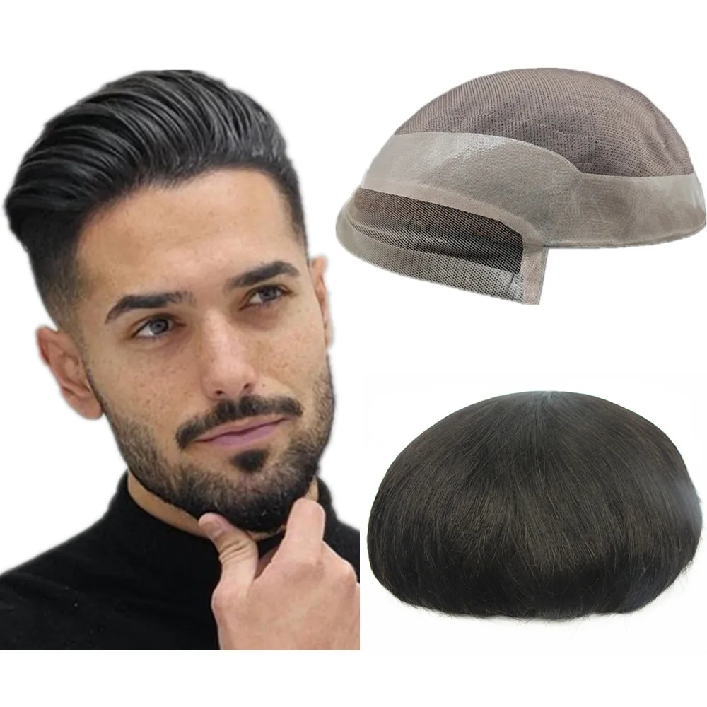 Top Trends: Toupee For Men Mono & Pu Human Hair Pieces Hair Units Male Hair Replacement System Hair Prosthesis Shoppable Styles