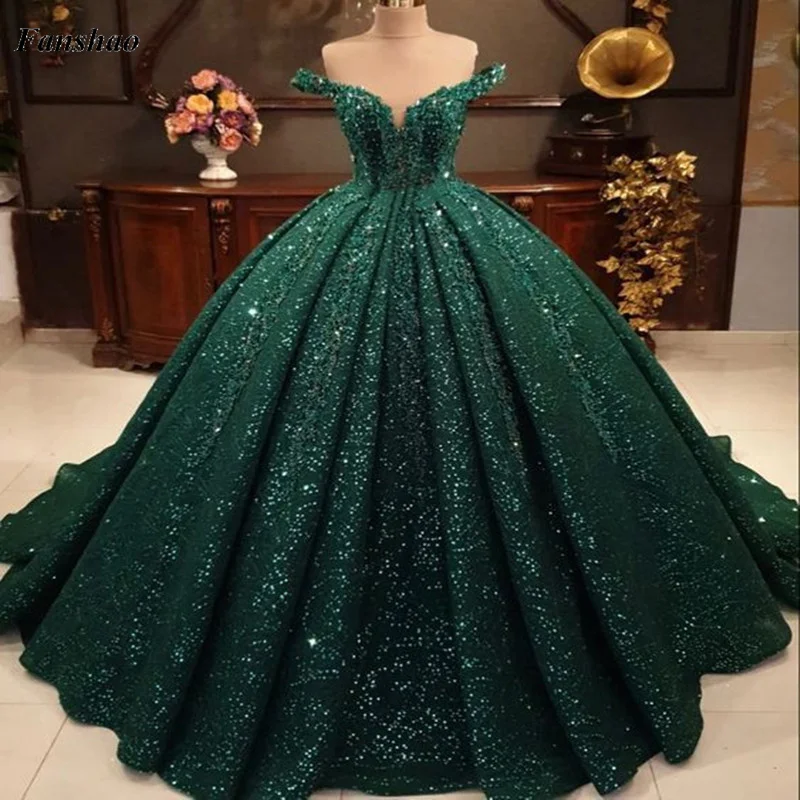 Top Trends: Fanshao Wd618 Satin Sequined Quinceanera Dress Ruffled Ball Gown Sparkly Sweet 16 Year Princess Dresses For 15 Years Vestidos Shoppable Styles