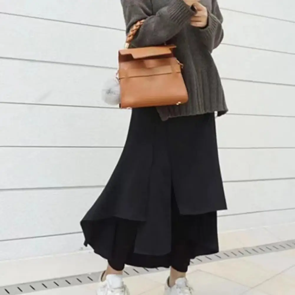 Top Trends: Pencil Pants Skirt Skinny Winter Leggings Skirt Warm Fashion Women Fake Two Piece Fleece Lining Maxi Skort Streetwear Shoppable Styles