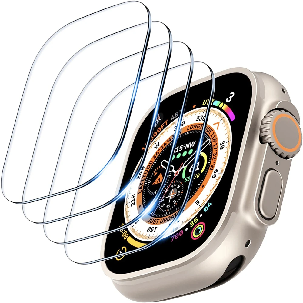 Top Trends: Tempered Glass For Apple Watch Ultra 49mm Screen Protector Anti-Scratch For Smartwatch Apple Watch 8 Pro 49mm HD Glass Protectiv Shoppable Styles