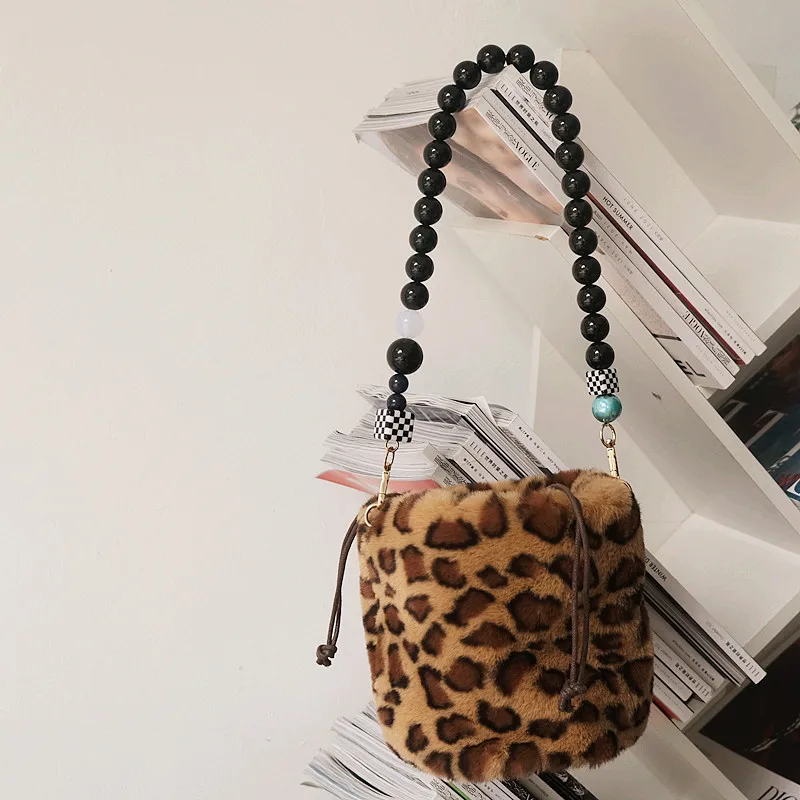 Top Trends: New Woman Bag Accessory Black White Blue Acrylic Resin Beads Parts Handcrafted Wristband Women Replacement Bag Handle Chain Shoppable Styles - Image 6