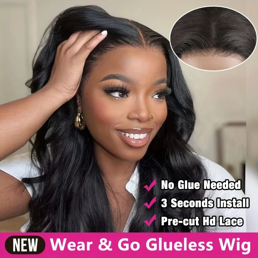 Top Trends: Glueless Wig Human Hair Ready To Wear Pre Cut Pre Plucked 4x4 5x5 Hd Transparent Body Wave Lace Closure Wig Brazilian Wigs Shoppable Styles