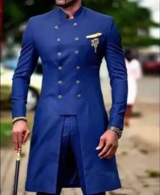 Top Trends: African Design Slim Fit Men Suits For Wedding Groom Tuxedos Royal Blue Bridegroom Suits Best Man Prom Party Blazer Shoppable Styles