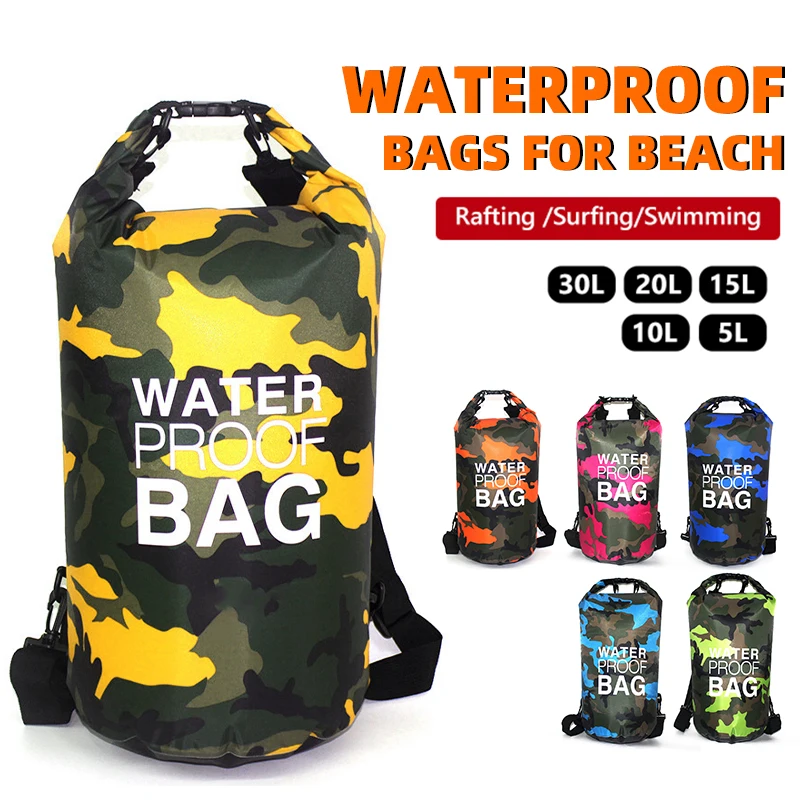 Top Trends: Waterproof Dry Bag 30L 20L 15L 10L 5L For Kayak Swimming Trekking Boating Floating Gym Bags Beach Accessories Rafting Bag XAZ9 Shoppable Styles