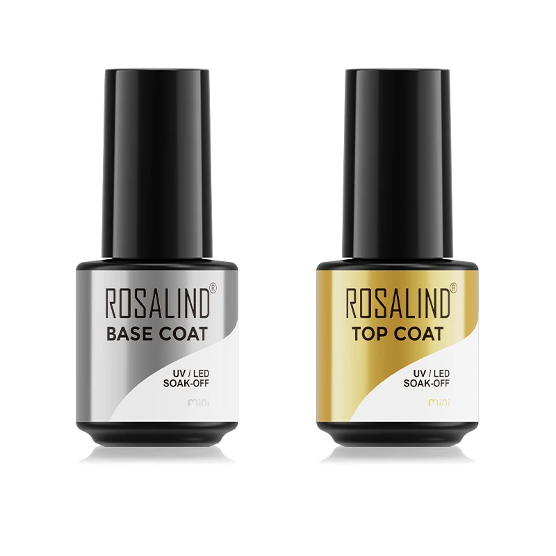 Top Trends: ROSALIND 7ml 2Pieces Top And Base Coat Gel Polish UV Soak Off Semi Permanent Nail Art Manicure Gel Varnishes Top Base Coat Mew Shoppable Styles