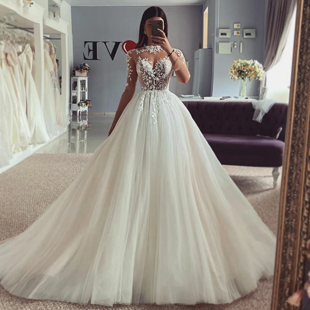 Top Trends: Gorgeous Bohemian Wedding Dresses Women's Elegant Sweetheart A-Line Decal Princess Bridal Gowns Tulle Formal Beach Party Vestido Shoppable Styles