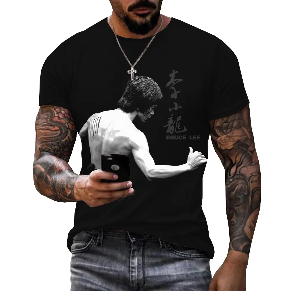 Top Trends: 2023 New Cool T Shirt Men Women Bruce Lee 3D Printed T-shirt Short Sleeve Harajuku Style Tshirt Streetwear Oversized Tops Shoppable Styles