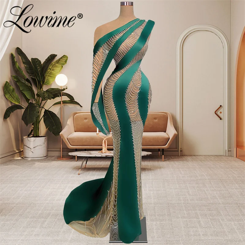 Top Trends: Off The Shoulder Long Evening Dress Crystals Tassel Mermaid See Through Wedding Party Dresses African Arabic Prom Dress Gowns Shoppable Styles