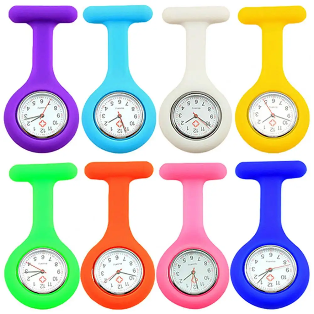 Top Trends: Silicone Nurse Watch Mini Cute Pocket Watches Medical Pocket Watch Lockable Pins Pocket Watch Hanging Quartz Watches Women Men Shoppable Styles