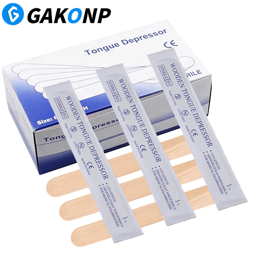 Top Trends: 10 / 30 / 50 / 100PCS Disposable Tattoo Tongue Depressor Body Waxing Tools Wooden Body Hair Removal Stick Individually Packing Shoppable Styles