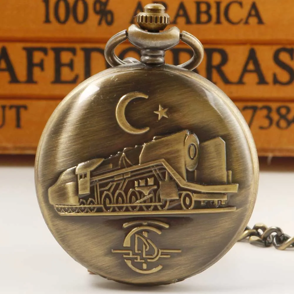 Top Trends: Steampunk Vintage Necklace Pocket Watches For Men Personalised Bronze Quartz Pocket&Fob Chain Watches Shoppable Styles