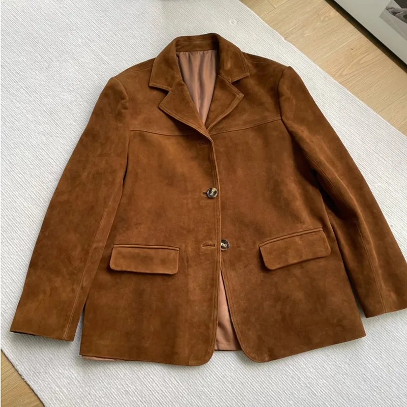 Top Trends: 2023 Autumn And Winter New Genuine Sheepskin Leather Jacket Real Kid Suede Lambskin Suit E56 Shoppable Styles