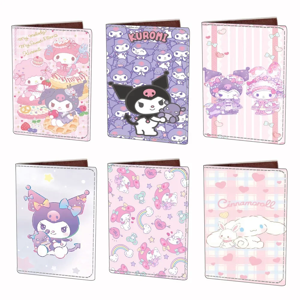 Top Trends: New Sanrio Passport Cover Hello Kitty Melody Kulomi Cartoons Print PU Protective Case Portable ID Travel Credential Card Holder Shoppable Styles