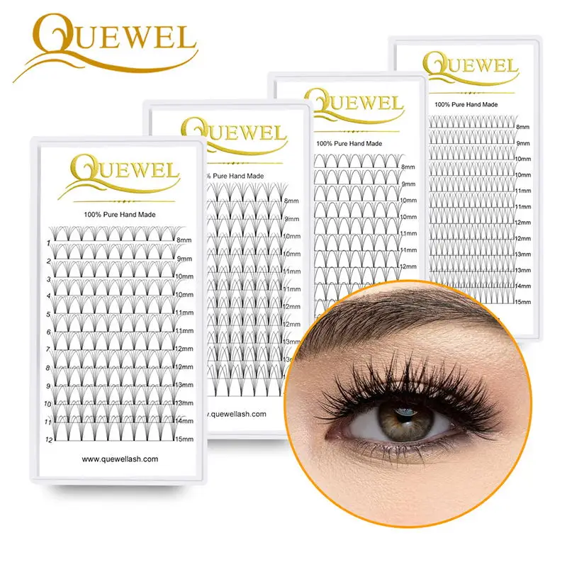 Top Trends: Quewel Lashes Premade Volume Fans Russia Eyelashes Extension 3D / 4D / 5D / 6D Faux Mink Short Stem False Volume Eyelash 0.07 / 0.10mm Shoppable Styles