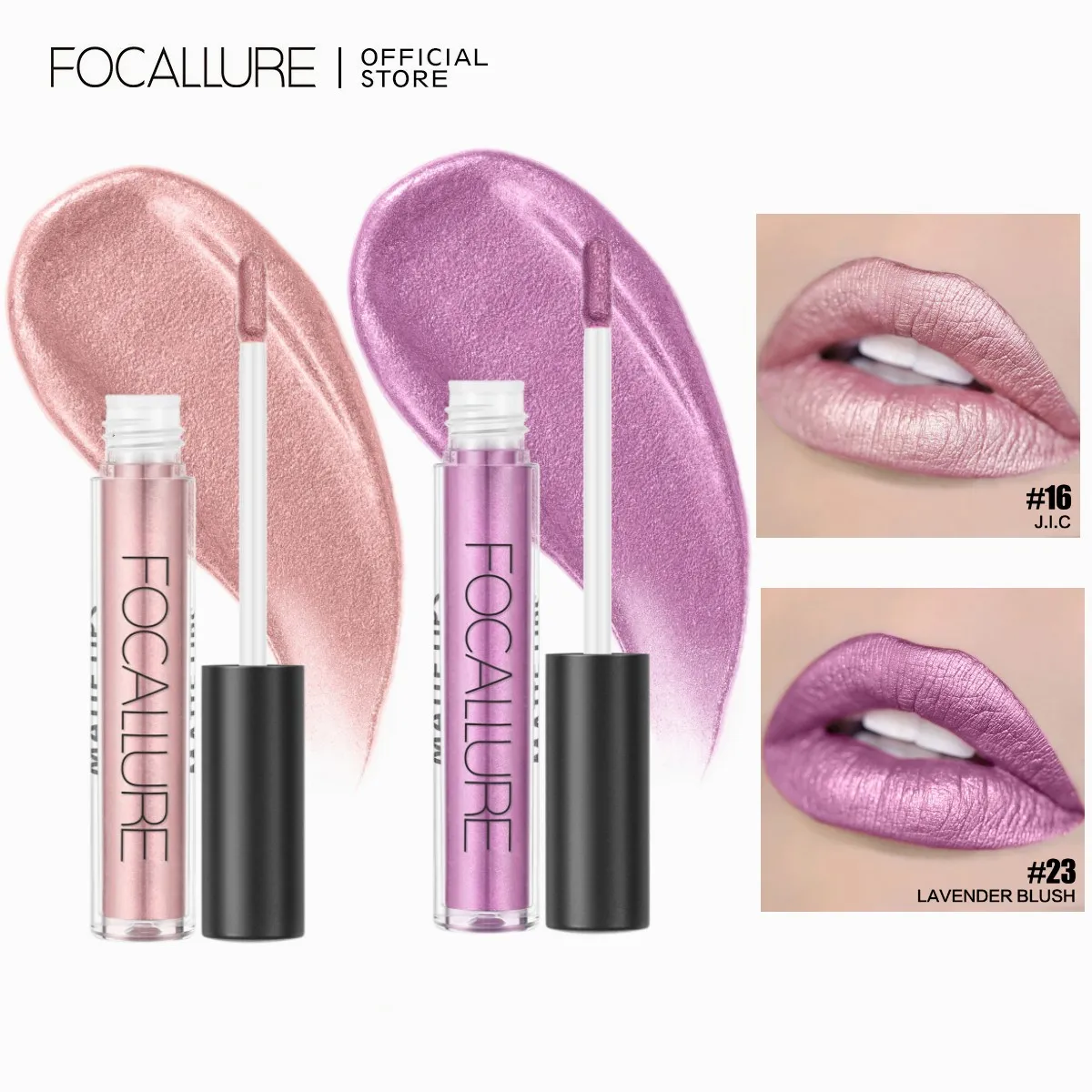 Top Trends: FOCALLURE Waterproof Pearlescent Lip Gloss Long-lasting Lip Glaze Non-stick Cup Liquid Lipstick Women Lips Makeup Cosmetics Shoppable Styles