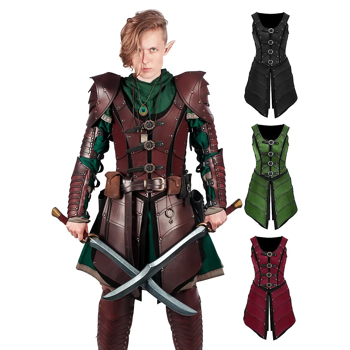 Top Trends: Vintage Medieval Renaissance Viking Leather Gothic Vest Armor Elf Archer Knight Warrior Retro Cosplay Costume Halloween Shoppable Styles