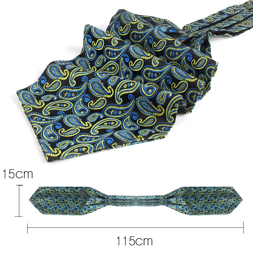 Top Trends: New Men Cashew Tie Wedding Formal Cravat Ascot Scrunch Self British Gentleman Polyester Soft Floral Paisley Neck Tie Gravatas Shoppable Styles - Image 4