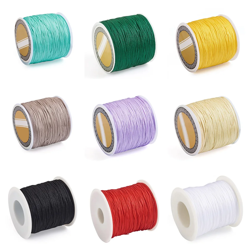 Top Trends: About 100m / Roll Nylon Thread Cords 0.4mm 0.8mm Chinese Knotting Cord Beading Jewelry Accessorie For DIY Bracelet Necklace Making Shoppable Styles